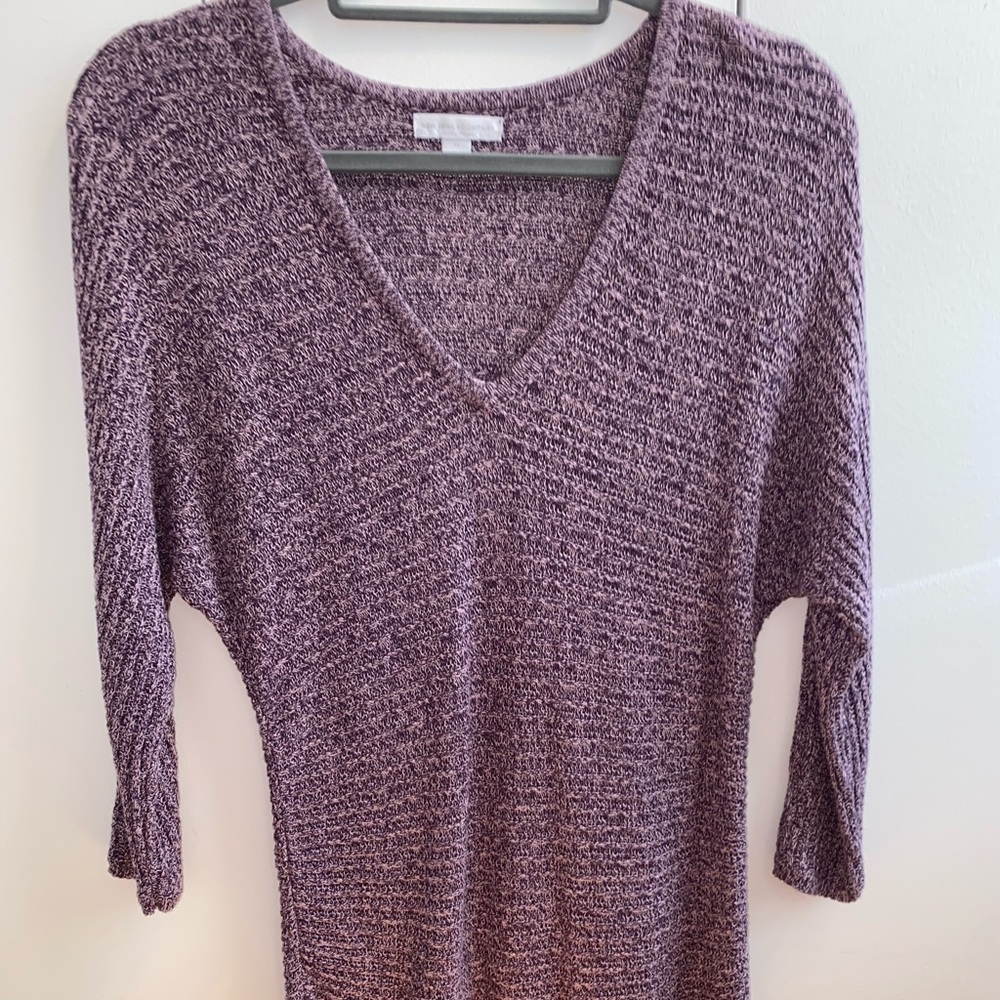 New York and Company purple 3/4 sleeve sweater